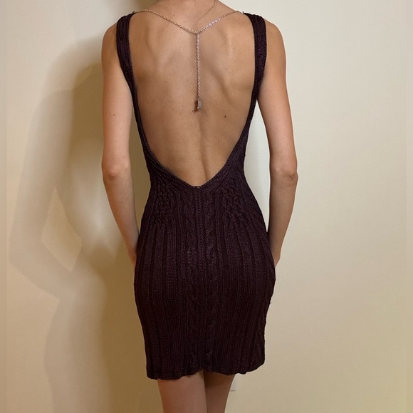 Handmade backless silk crochet dress - Picture 1 of 12